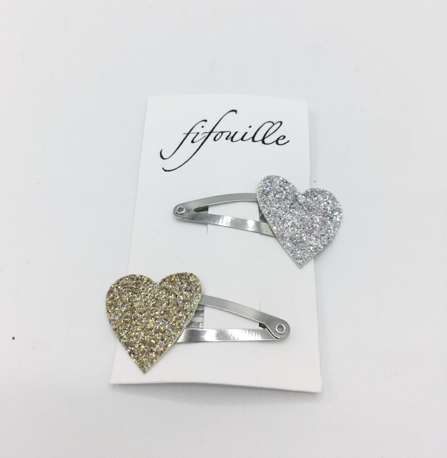 2 petites barrettes coeurs