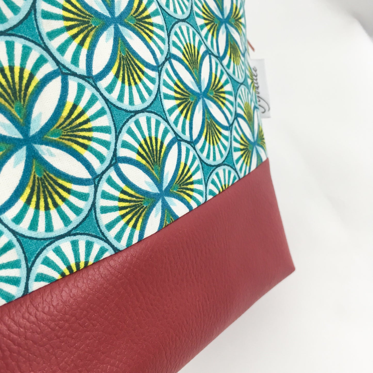 trousse coton et simili cuir