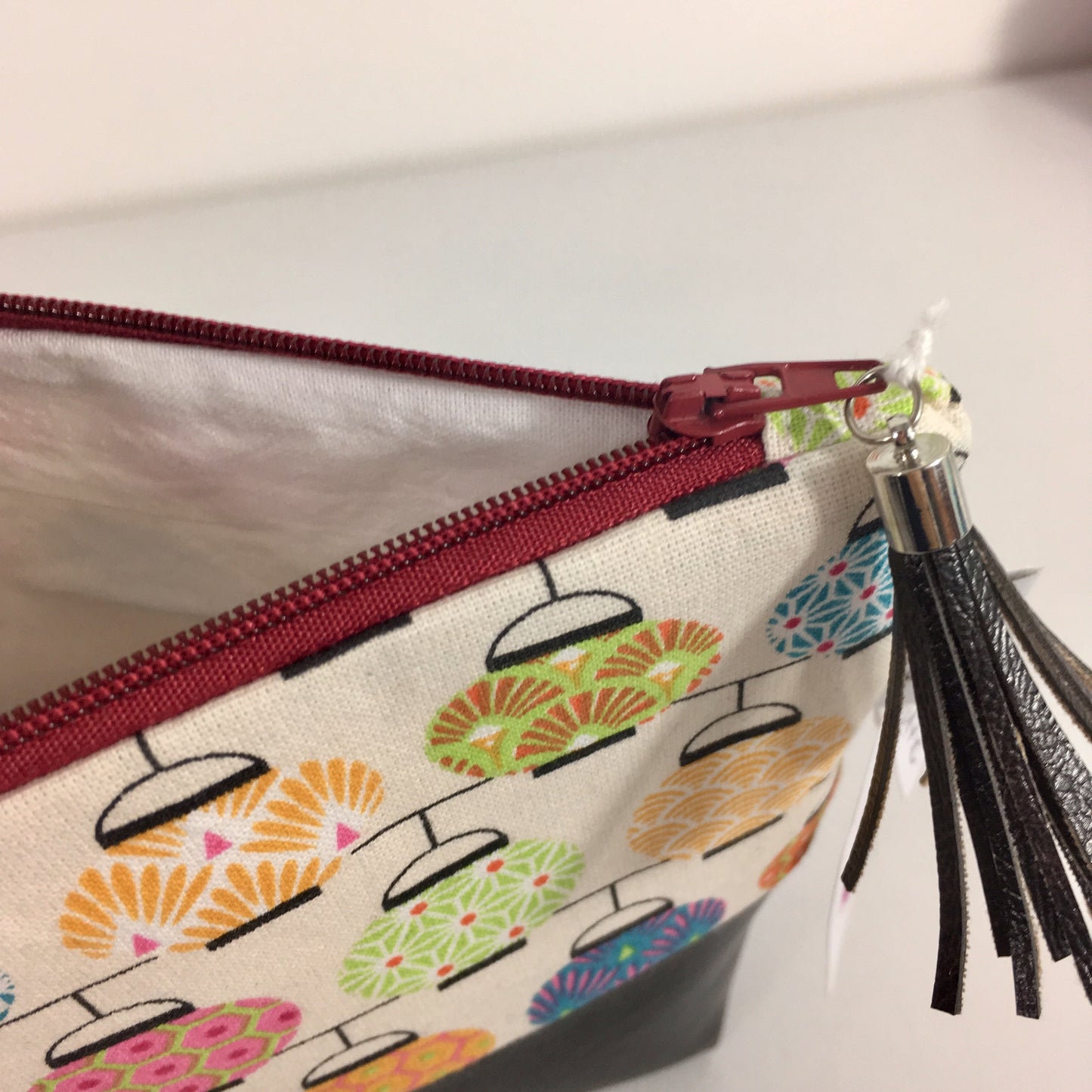 trousse coton et simili cuir