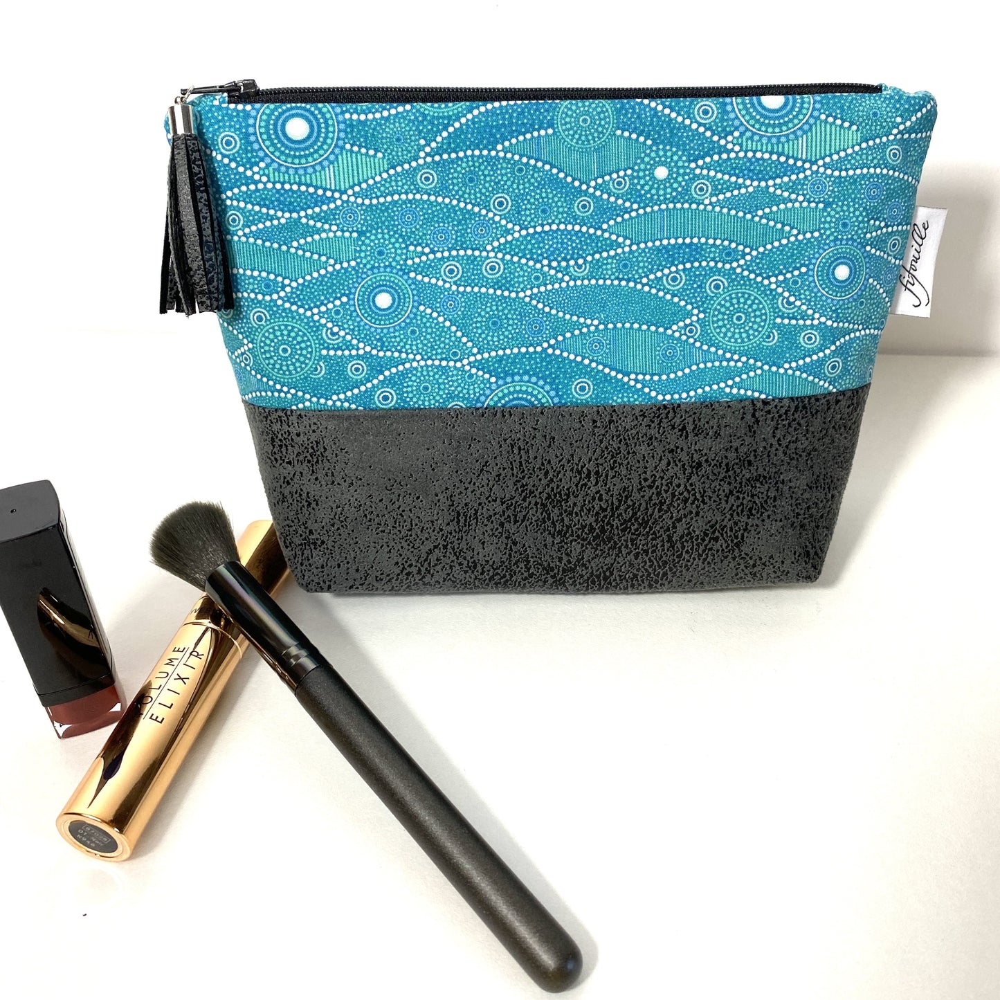 Trousse coton et simili cuir