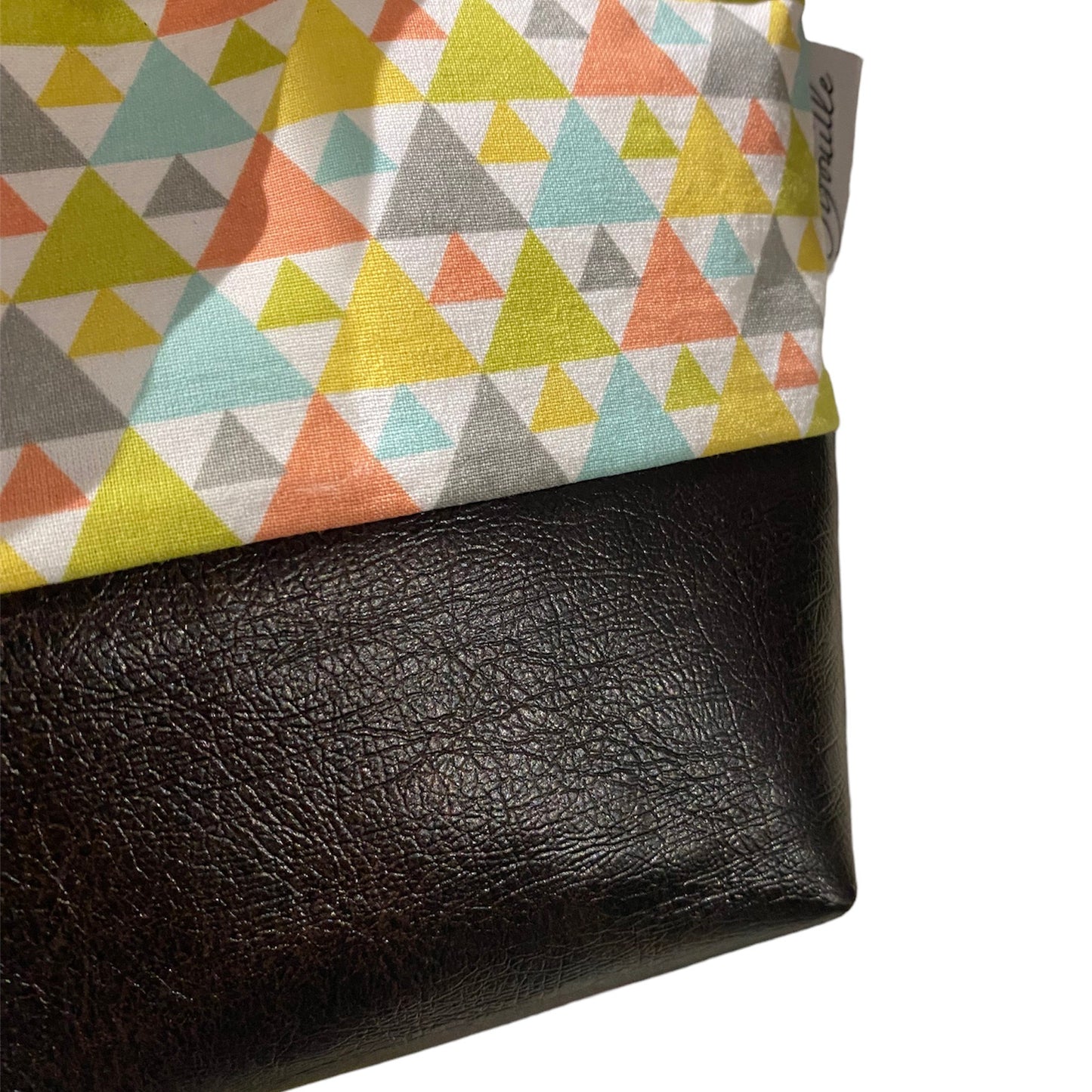 Trousse coton et simili cuir