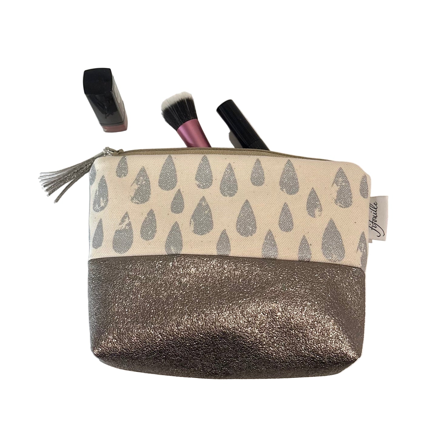 Trousse coton et simili cuir