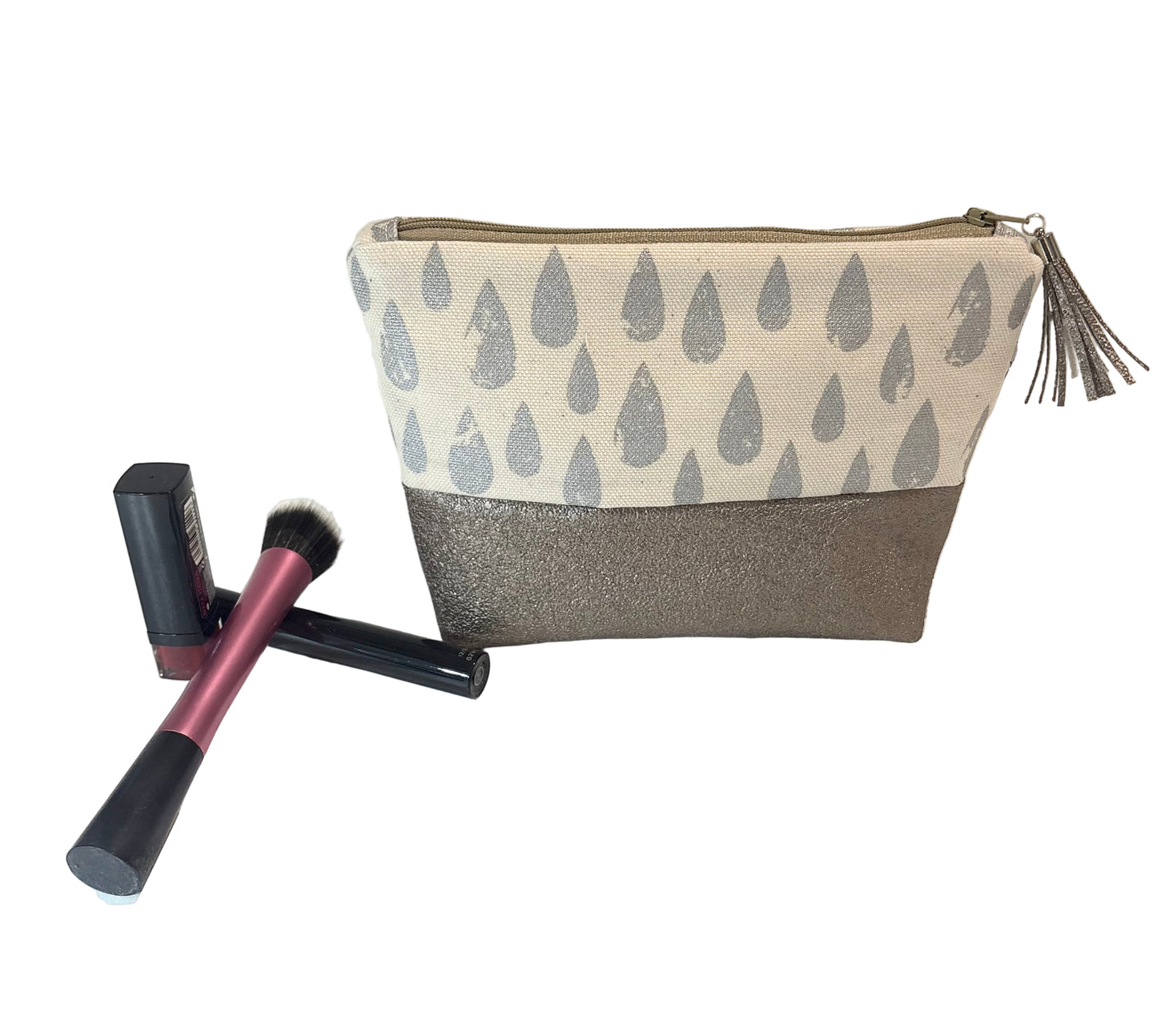 Trousse coton et simili cuir