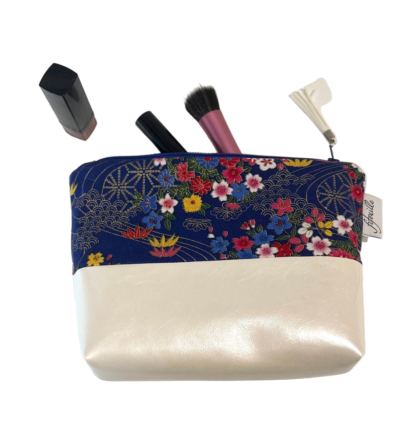 Trousse coton et simili cuir