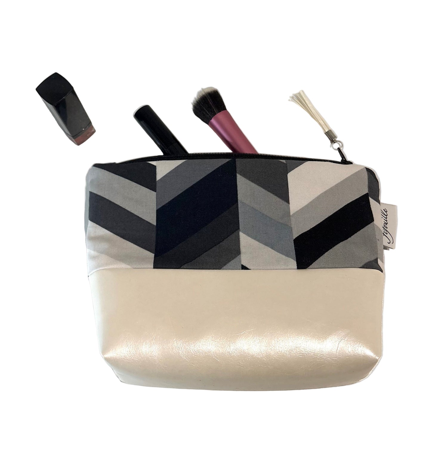 Trousse coton et simili cuir