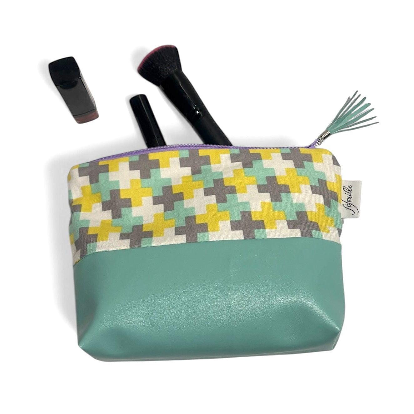 Trousse coton et simili cuir