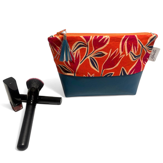 Trousse coton et simili cuir