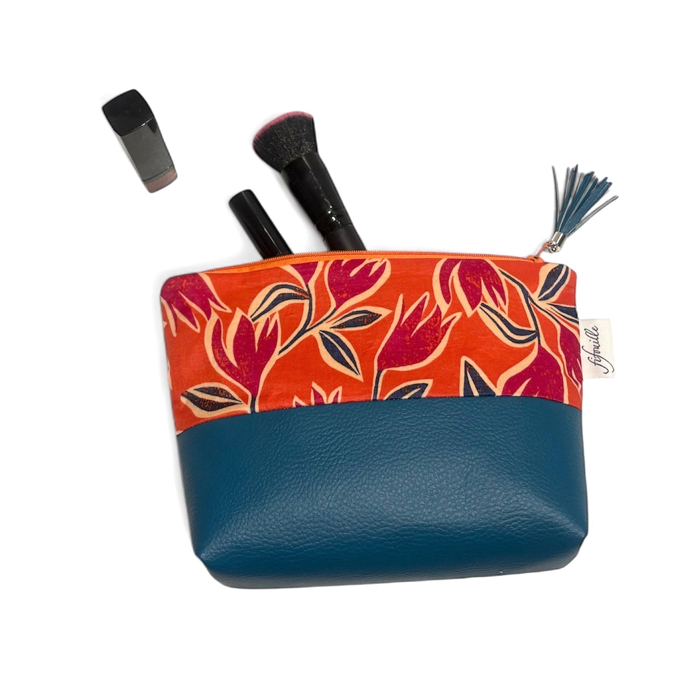 Trousse coton et simili cuir