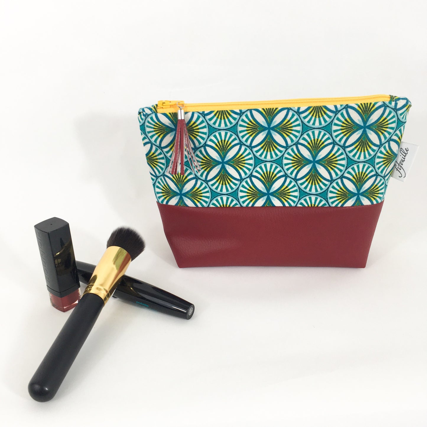 trousse coton et simili cuir