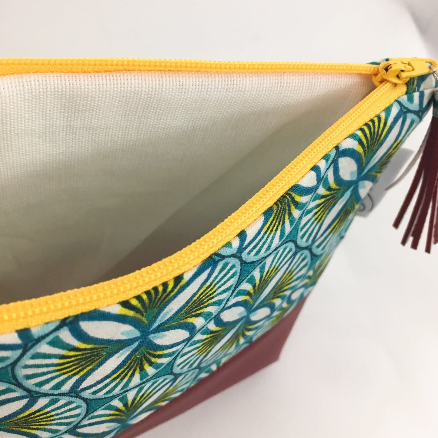 trousse coton et simili cuir